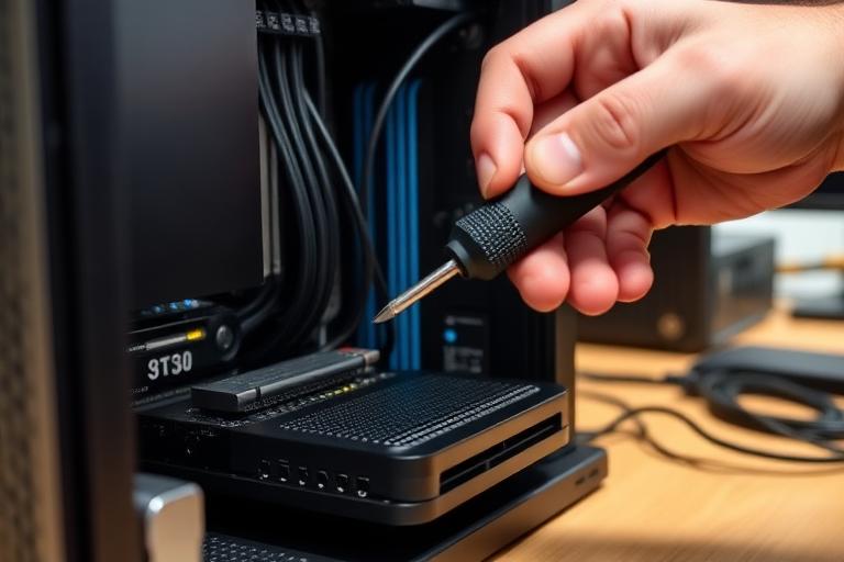 Hände installieren Computer-Hardware